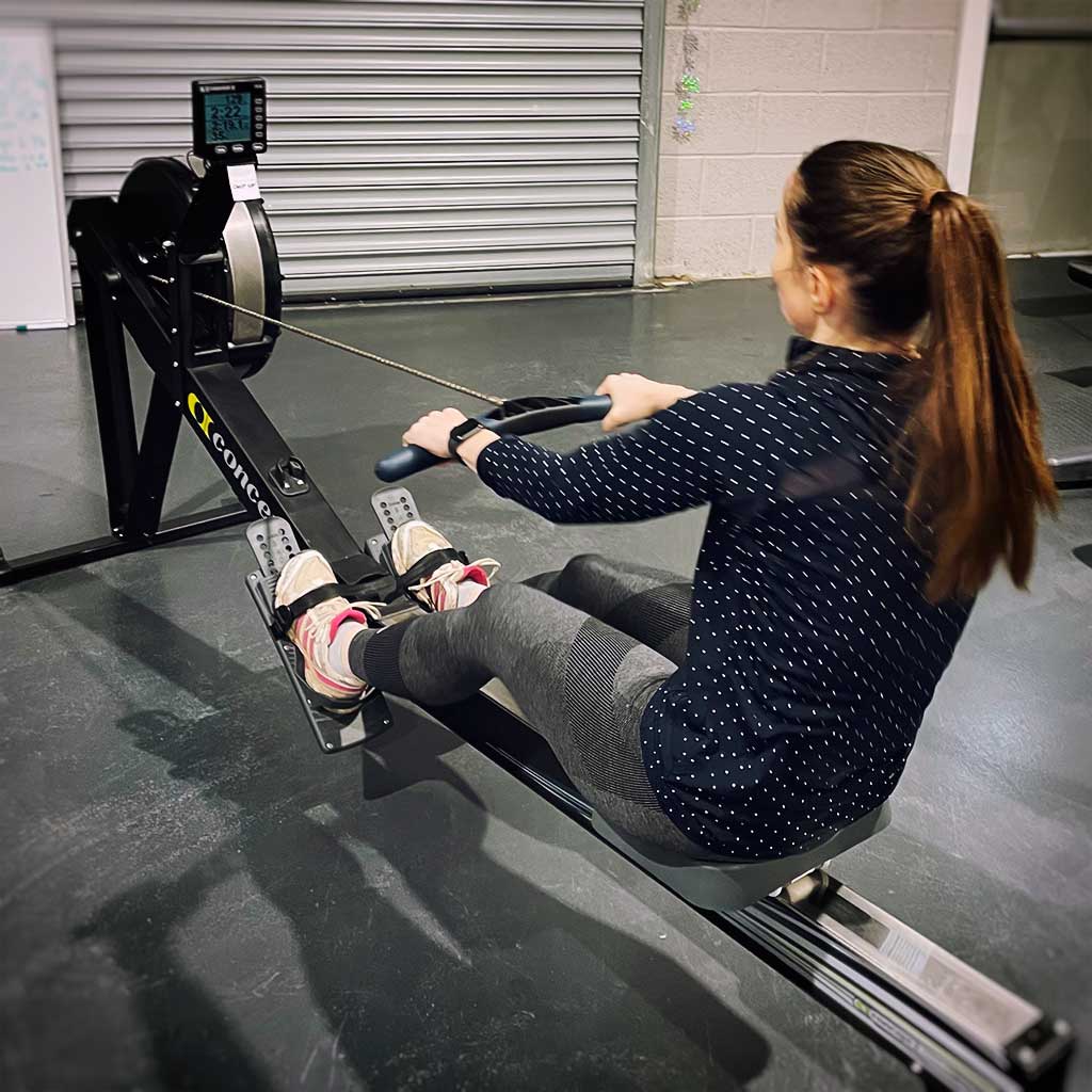 Shelley Rudman Gym digital rowing machine